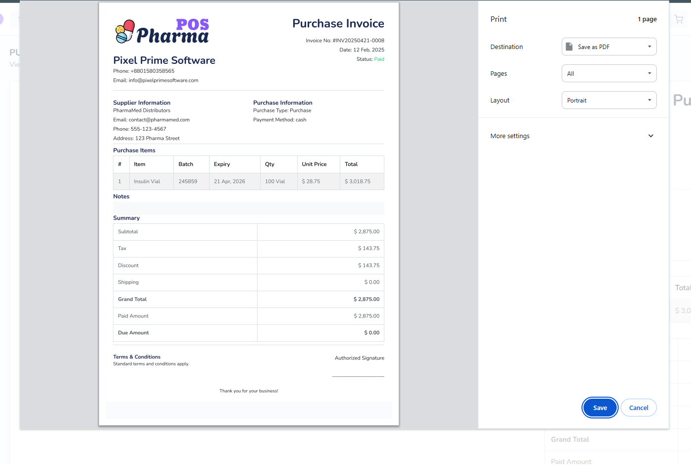 Purchase Invoice Processing